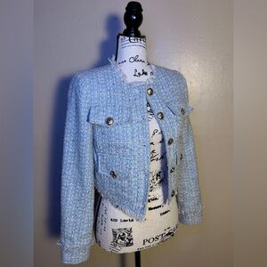 Walter Baker Light Blue Tweed Blazer